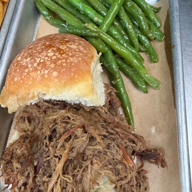 Pulled Chicken Sandwich.