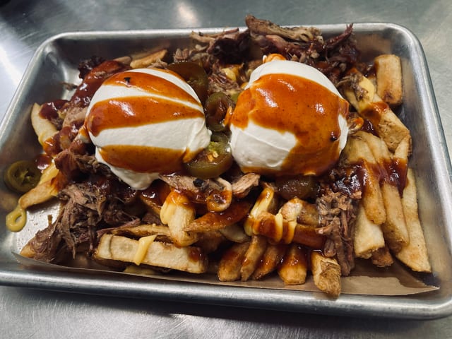 Cut Fries w/Pork.